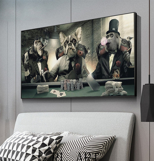 Monkeys And Dogs  Modern Home Decoration Art Painting