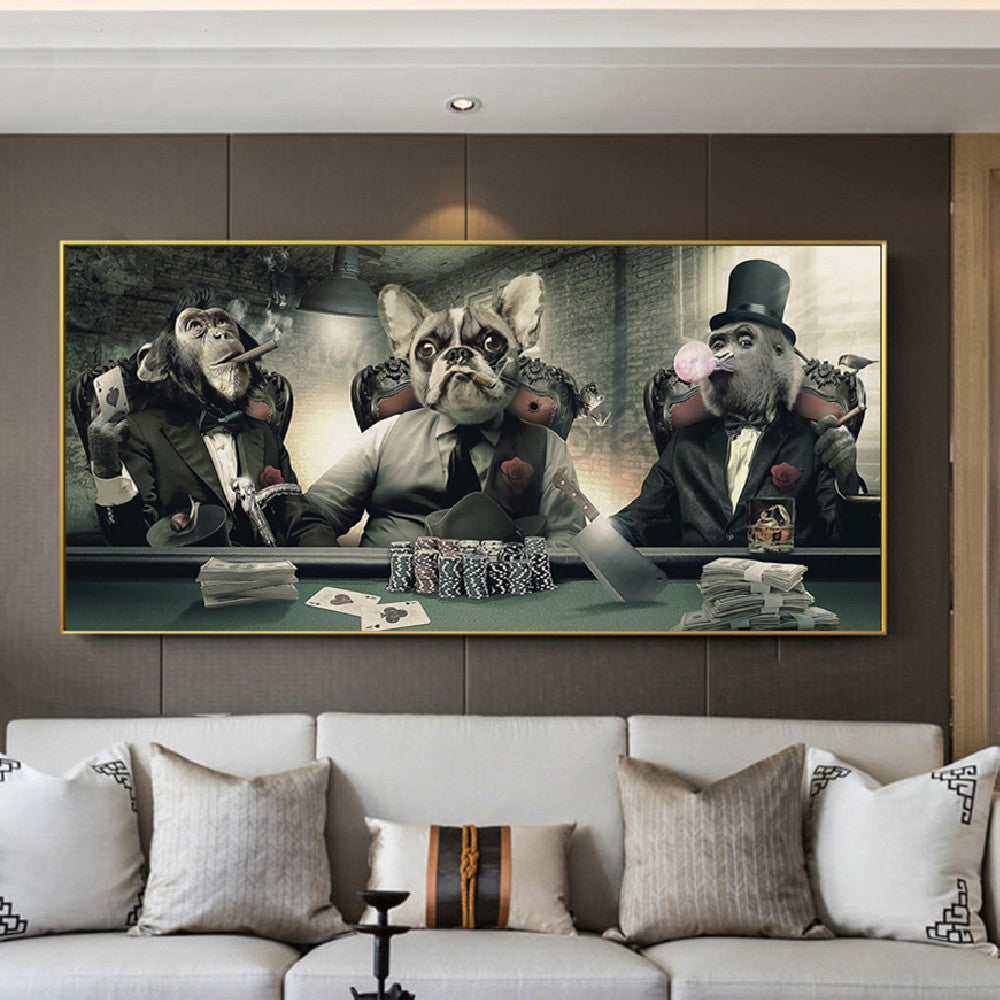 Monkeys And Dogs  Modern Home Decoration Art Painting