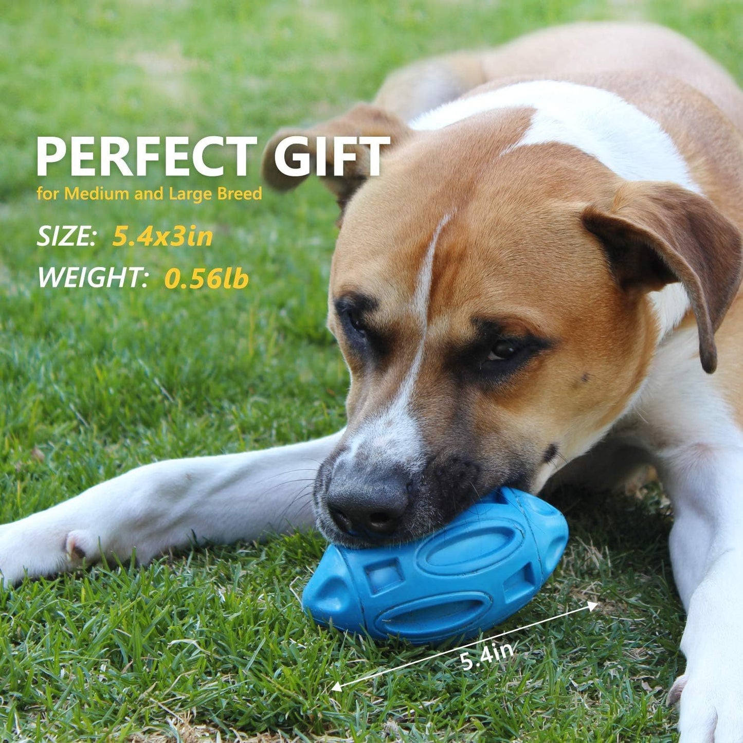 Squeaky Dog Toys For Aggressive Chewers Rubber Puppy Chew Ball With Squeaker, Almost Indestructible And Durable Pet Toy For Medium And Large Breed