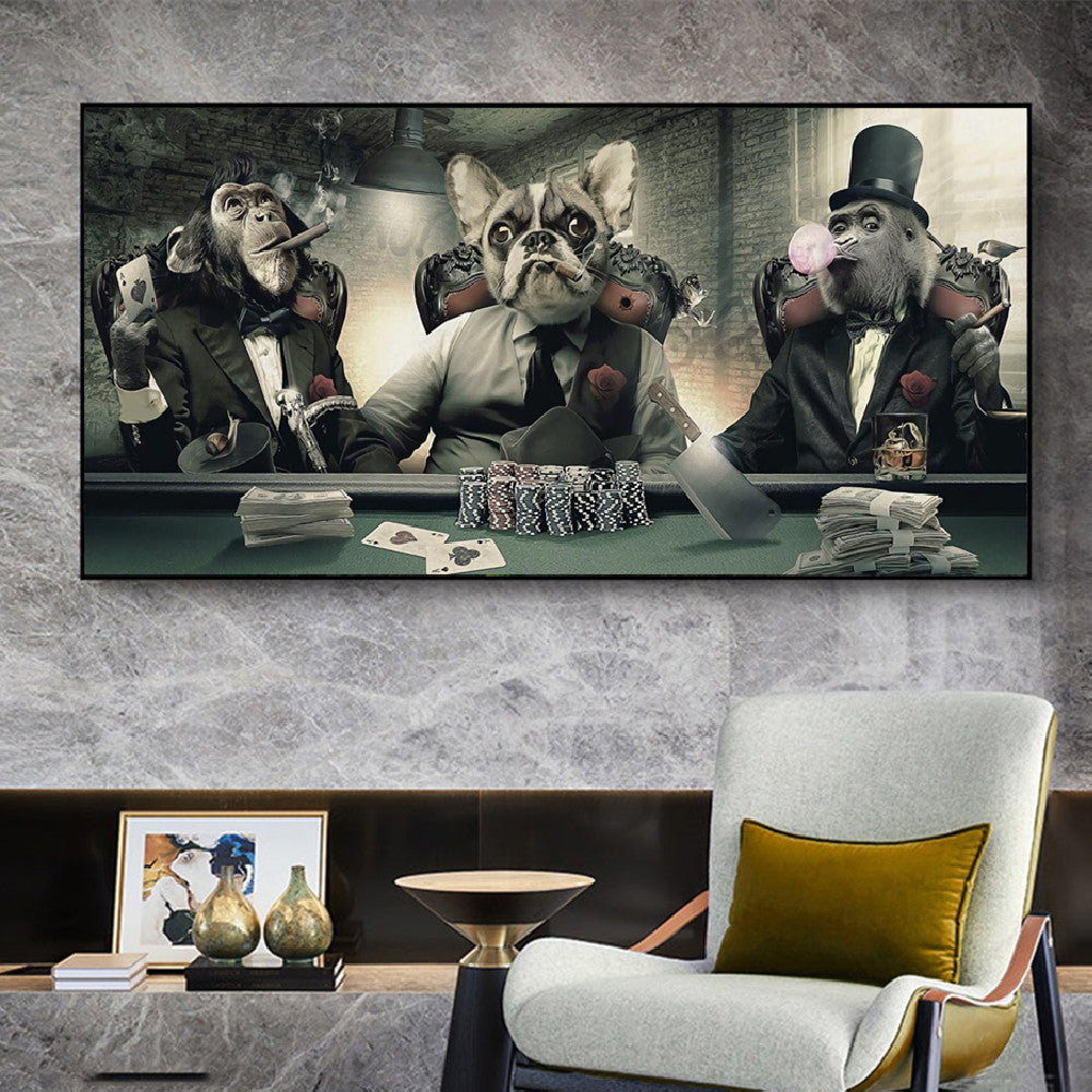 Monkeys And Dogs  Modern Home Decoration Art Painting